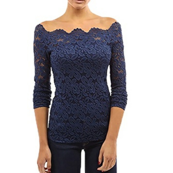 Leo Rosi Tops - Leo Rosi Women's Bonnie Long Sleeved Lace Top
